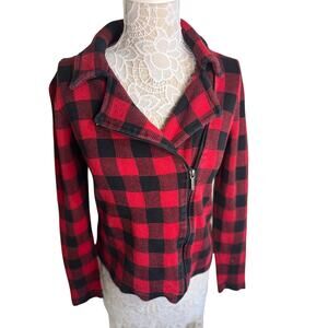 Chaps Buffalo Plaid Zip Up Jacket — Women’s M -Red & Black- Lumberjack Vibes